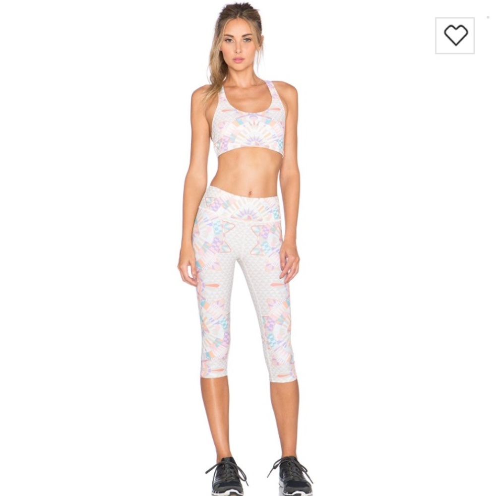 Mara Hoffman active cropped legging eos stone S